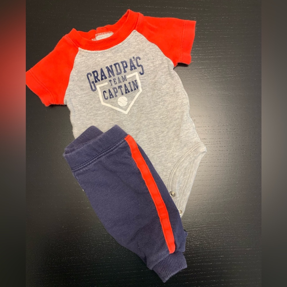 ⭐️2/$8.00⭐️ Carter’s NB Grandpa’s Team Captain Set